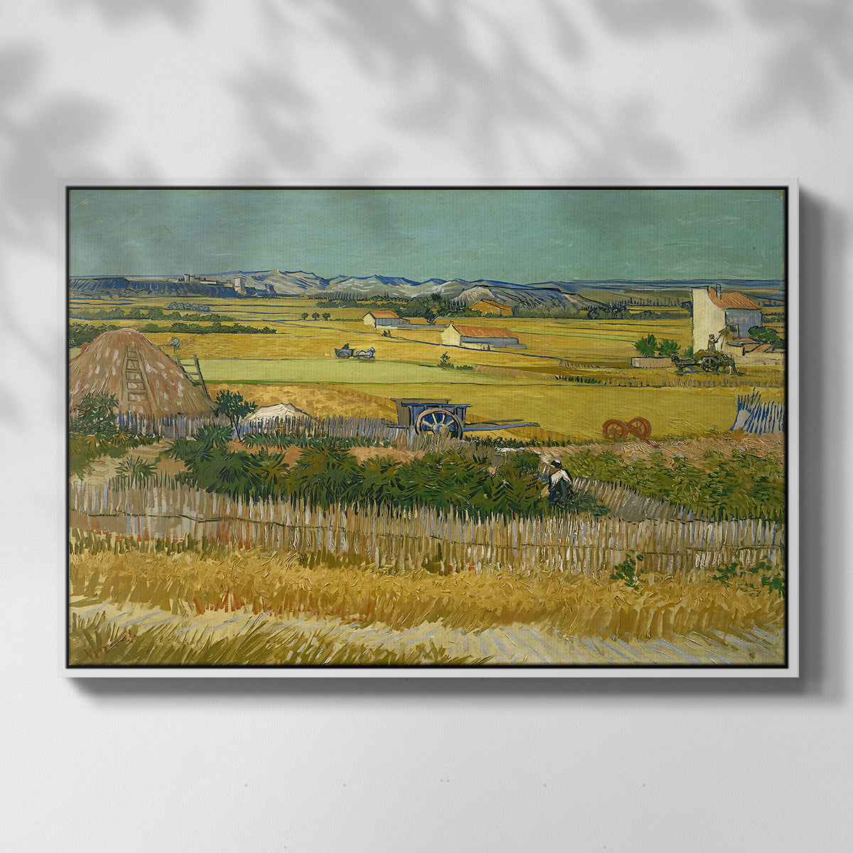 The Harvest, 1888 - Floater Framed Canvas Print