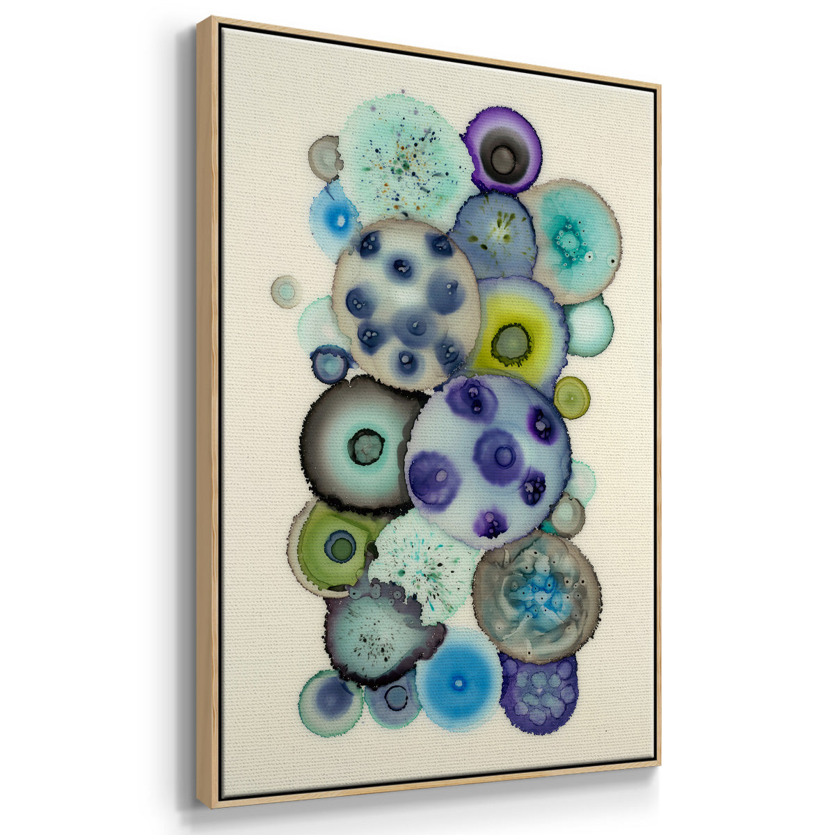 Geodes II - Framed Premium Gallery Wrapped Canvas L Frame - Ready to Hang