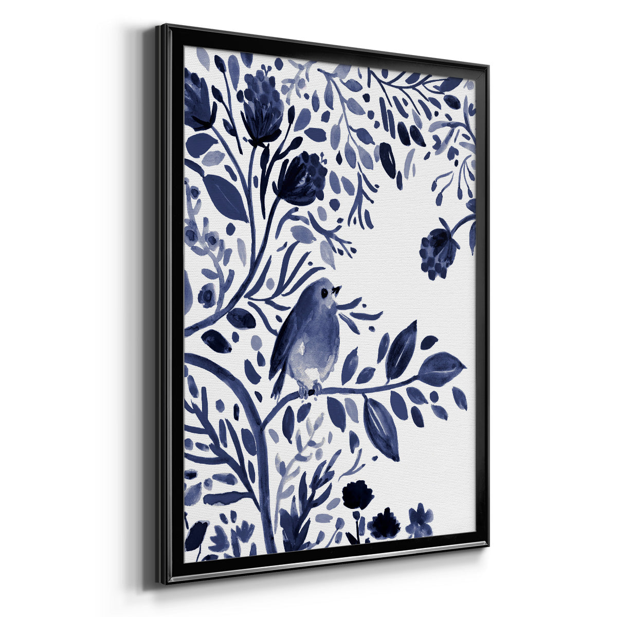 Indigo Song I - Modern Framed Canvas Print
