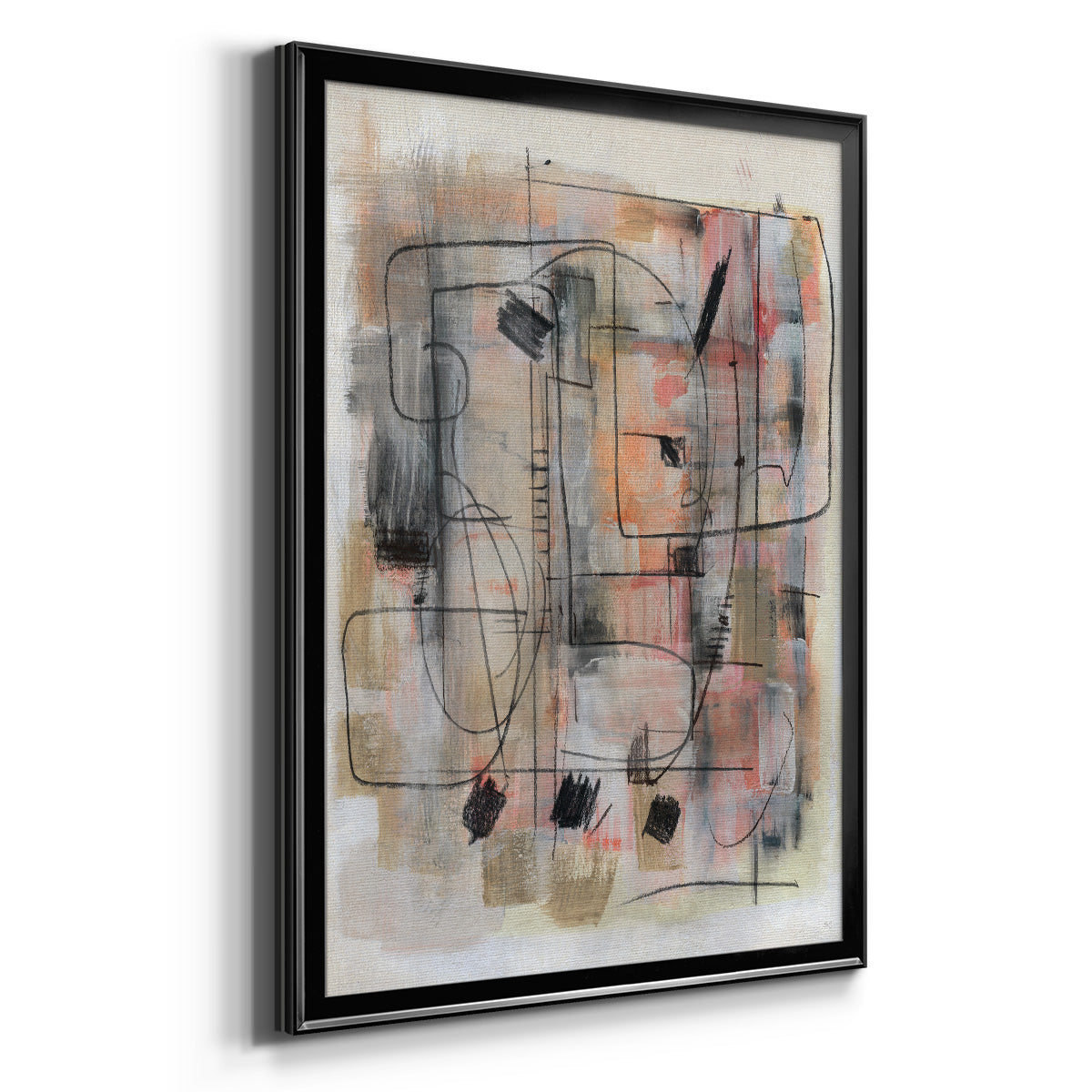 Walled City - Modern Framed Canvas Print