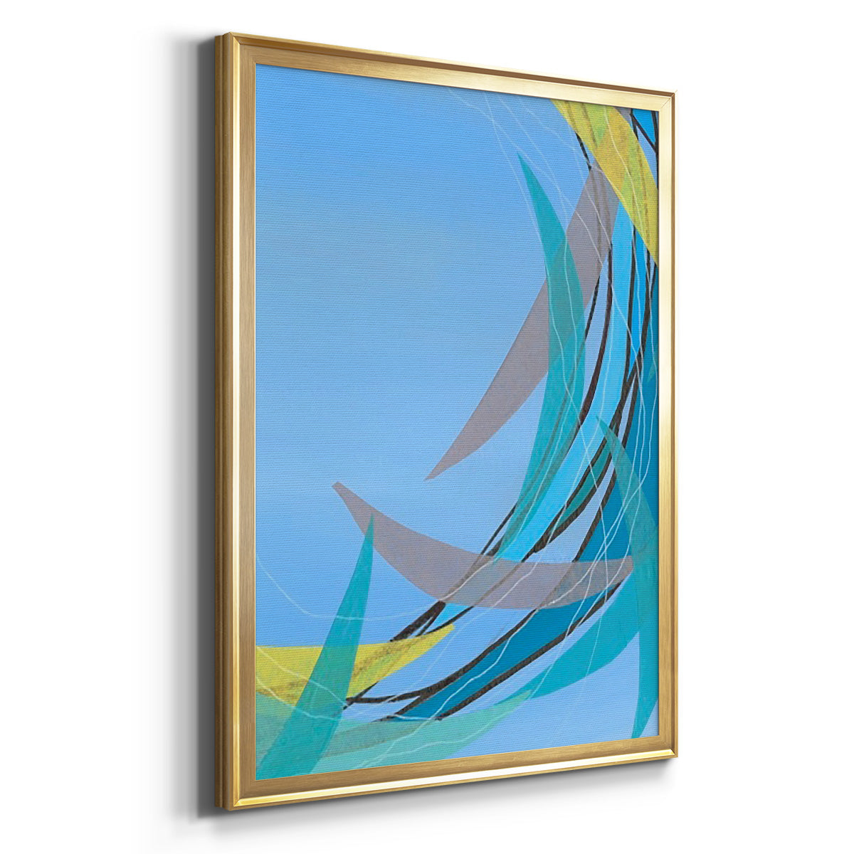 Circulating Flow II - Modern Framed Canvas Print