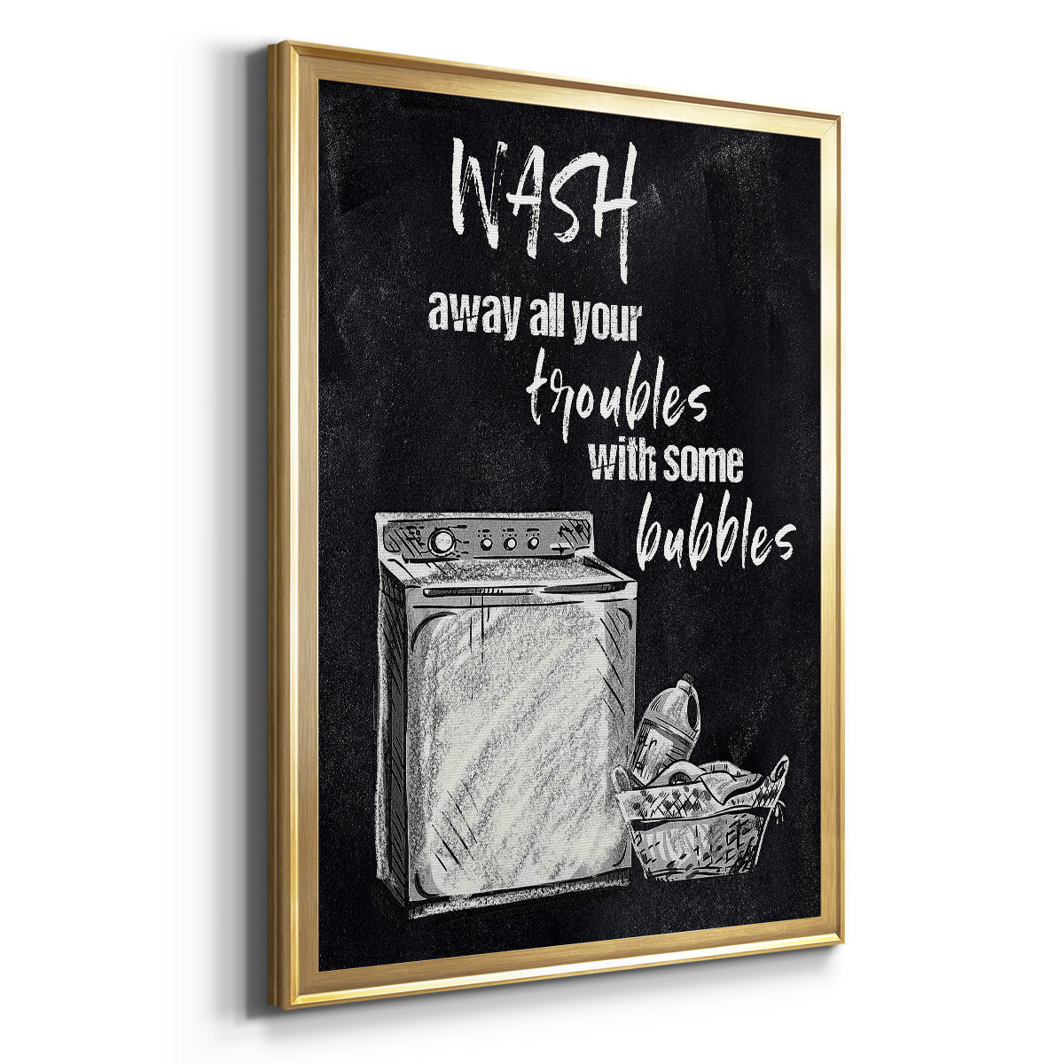 Wash Away Your Troubles - Modern Framed Canvas Print