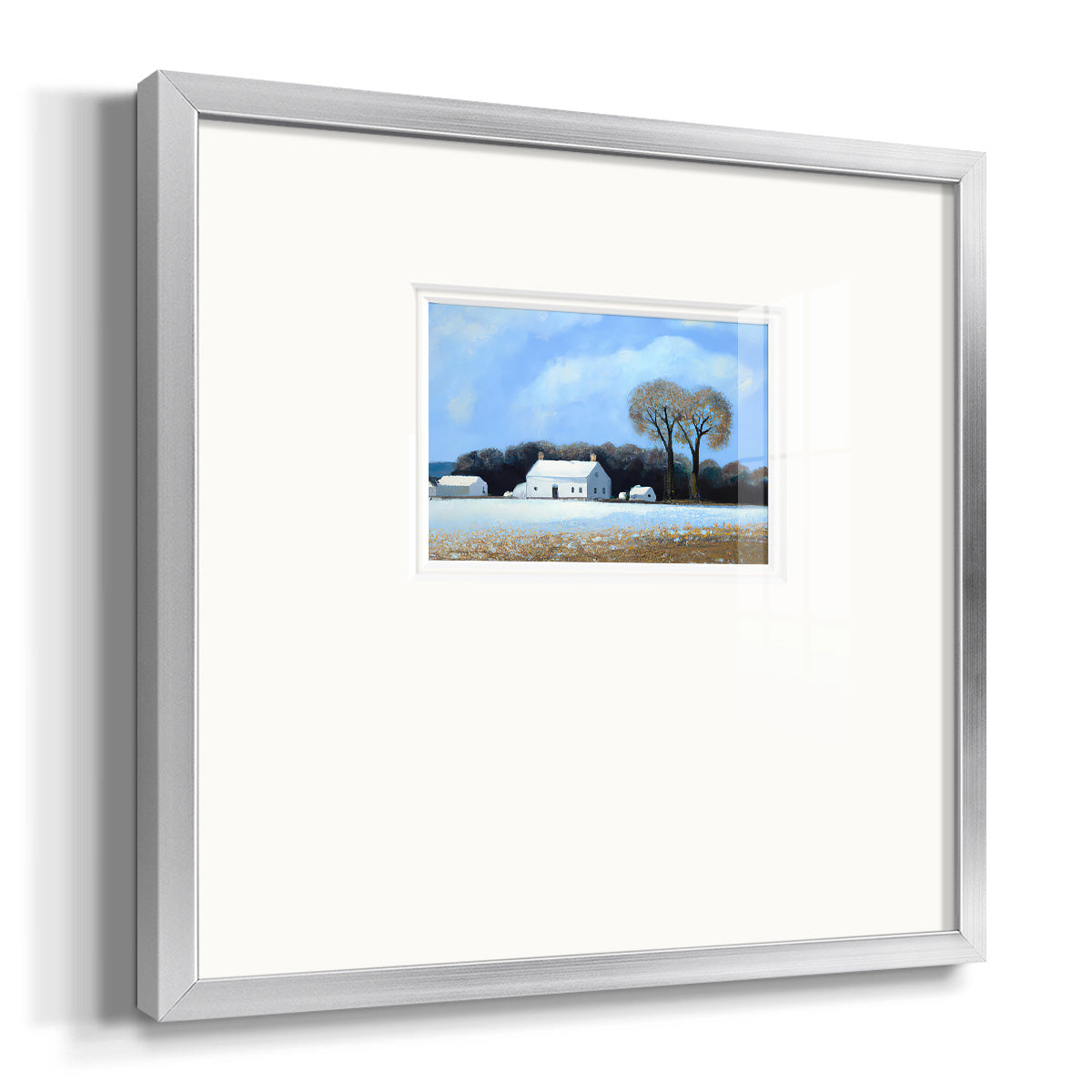 Haverst Barn Premium Framed Print Double Matboard