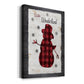 Checkered Snowman II Premium Gallery Wrapped Canvas - Ready to Hang