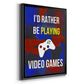 Gamer at Play III - Modern Framed Canvas Print