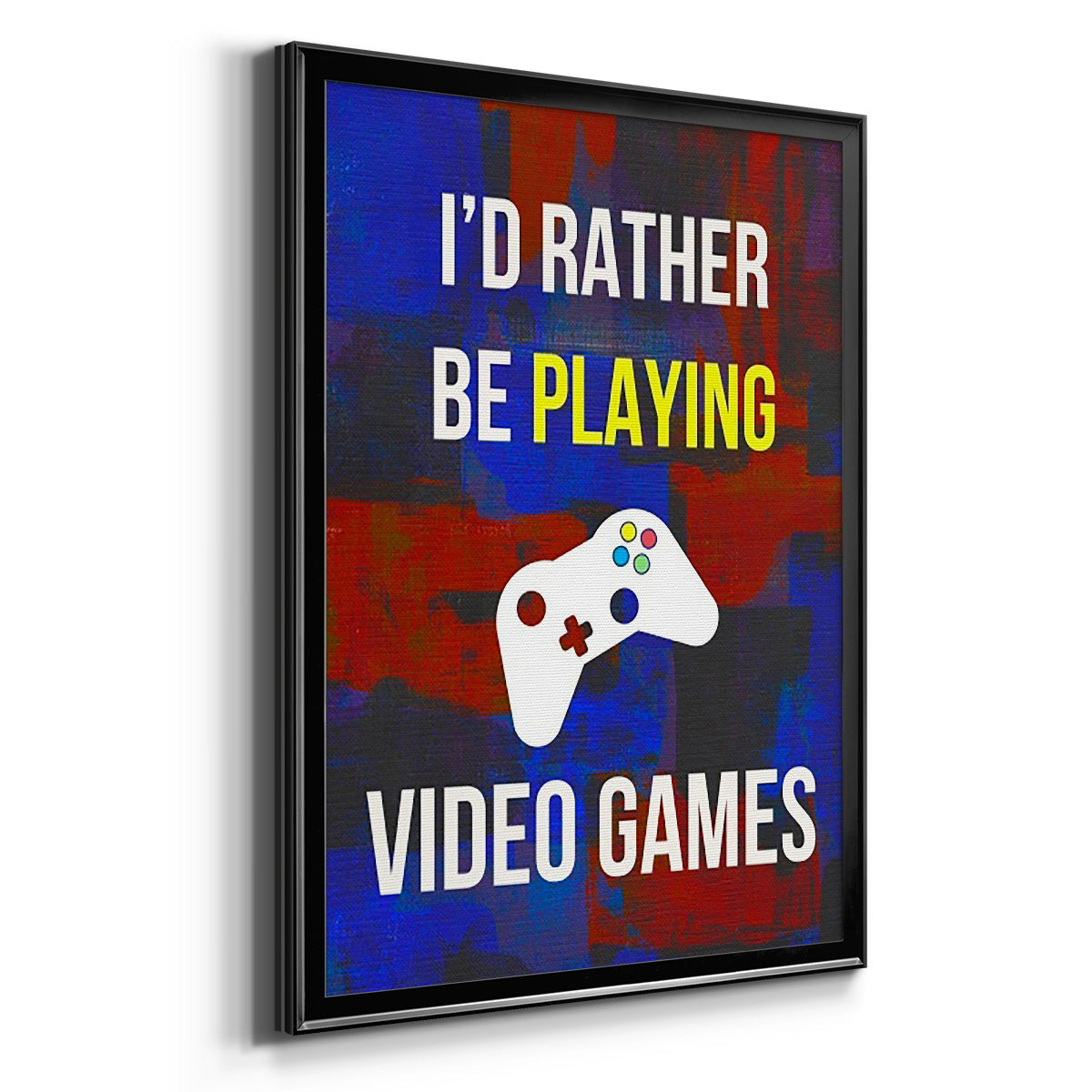 Gamer at Play III - Modern Framed Canvas Print