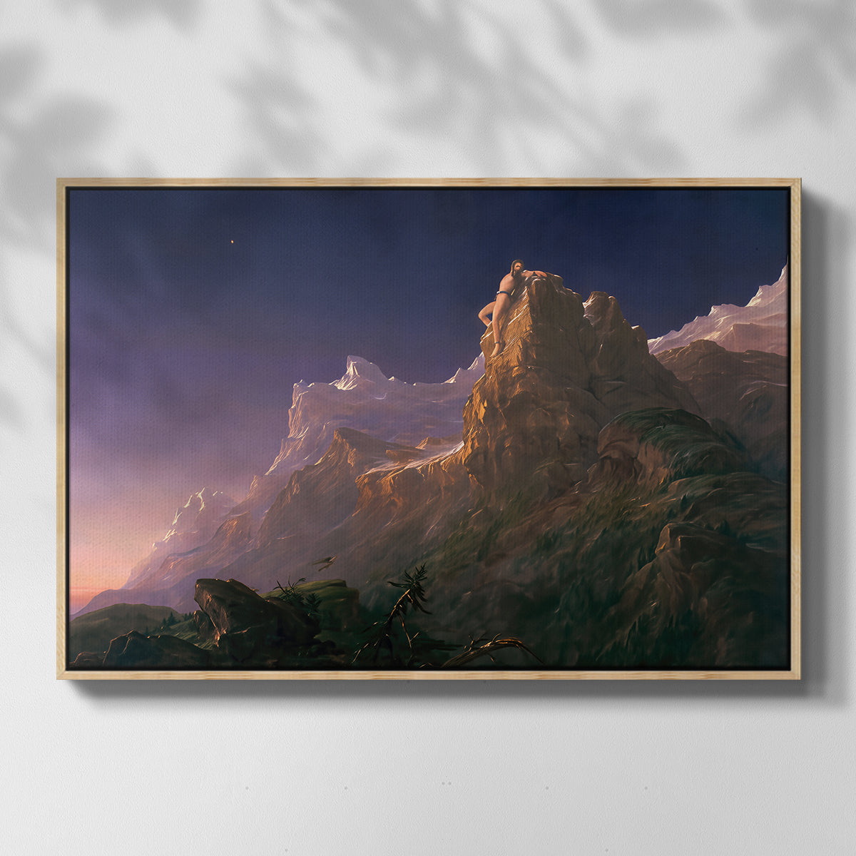 Prometheus Bound, 1847 - Floater Framed Canvas Print