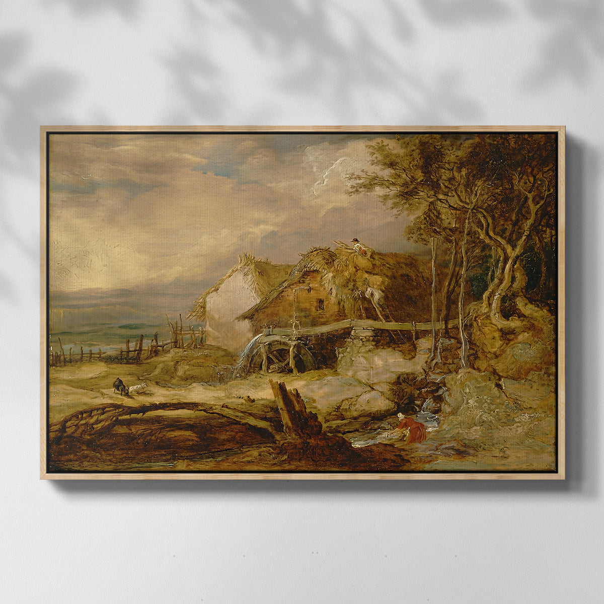 An Overshot Mill, c. 1802-1807 - Floater Framed Canvas Print
