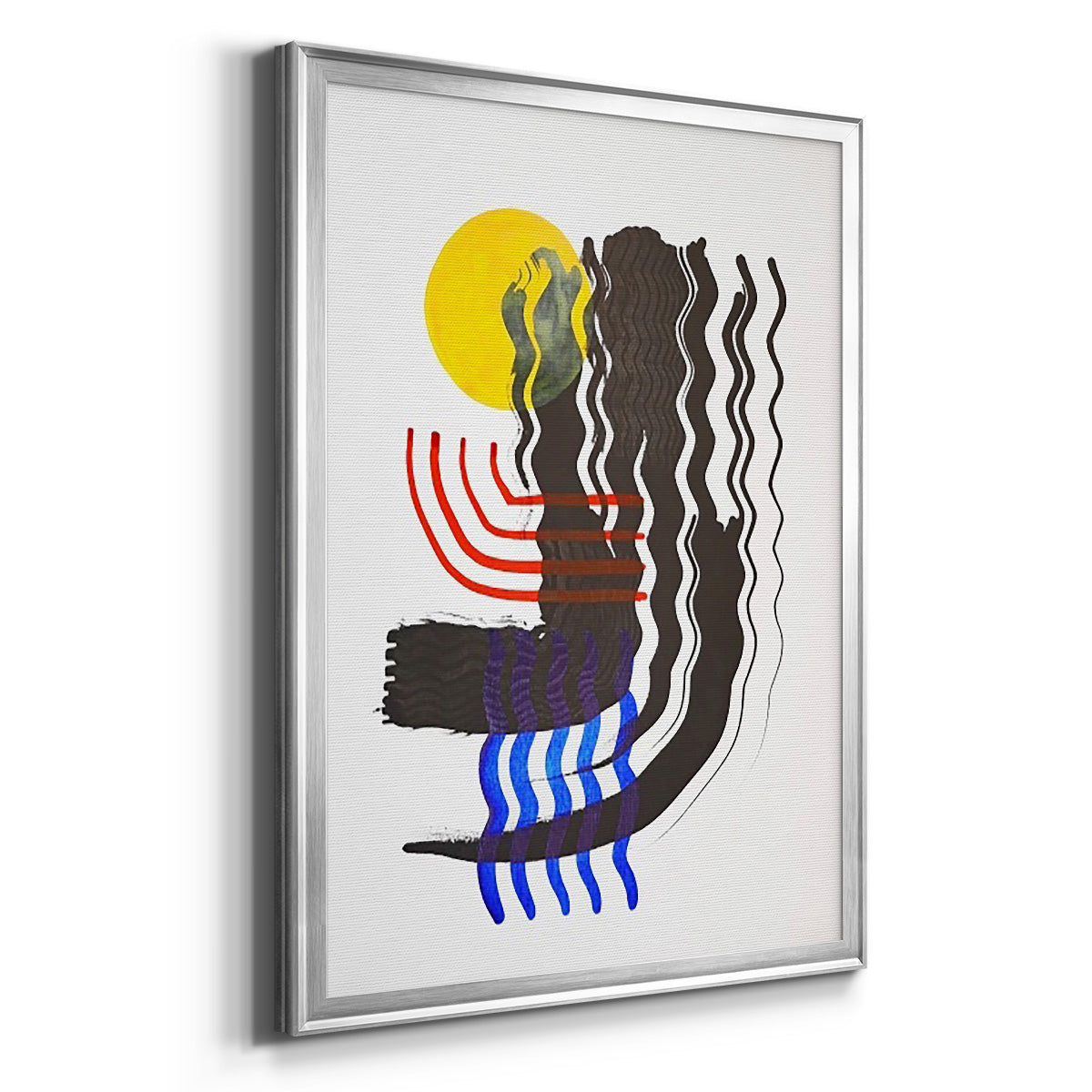 Shifting II - Modern Framed Canvas Print