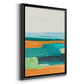 Aqua and Orange I - Modern Framed Canvas Print