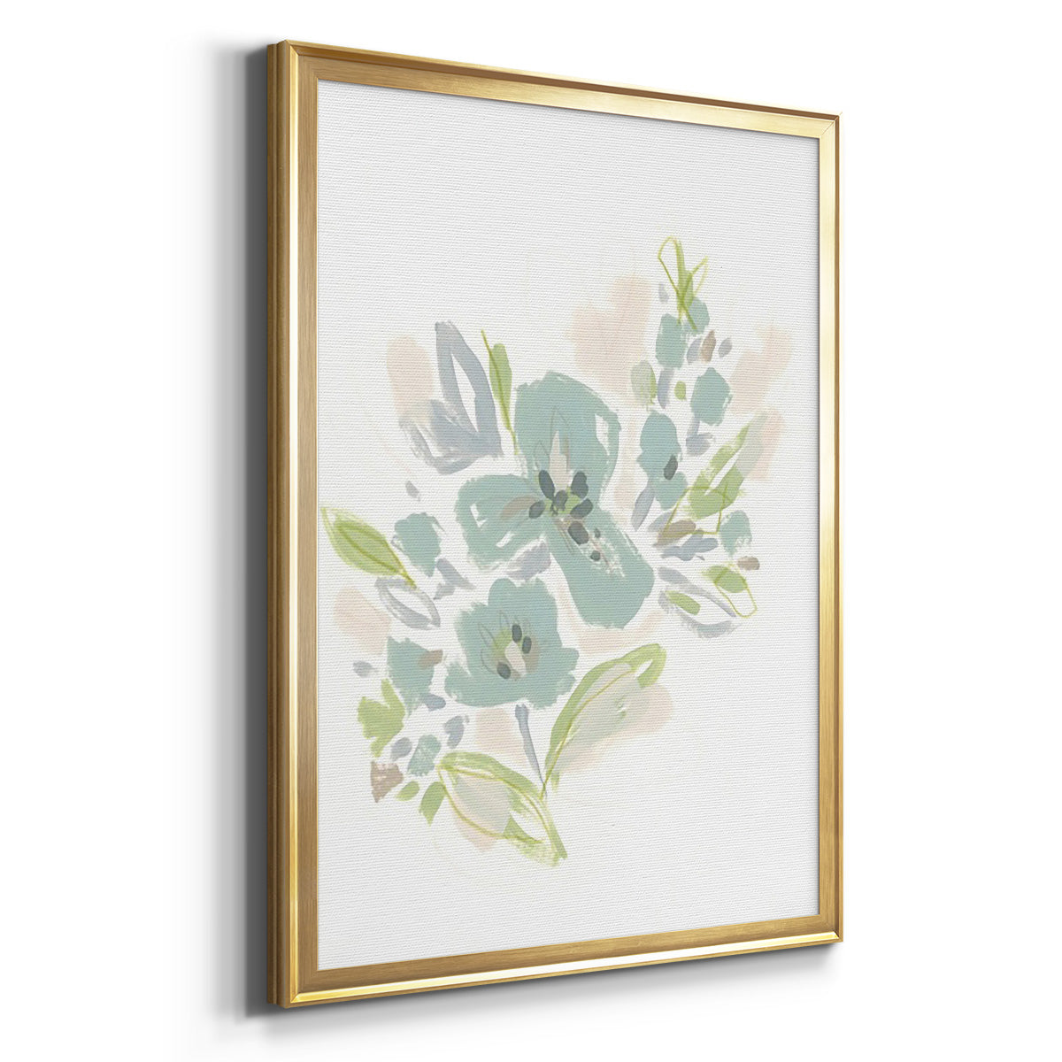 Seafoam Petals III - Modern Framed Canvas Print