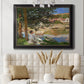 On the Bank of the Seine, Bennecourt - Ornate Framed Canvas Print
