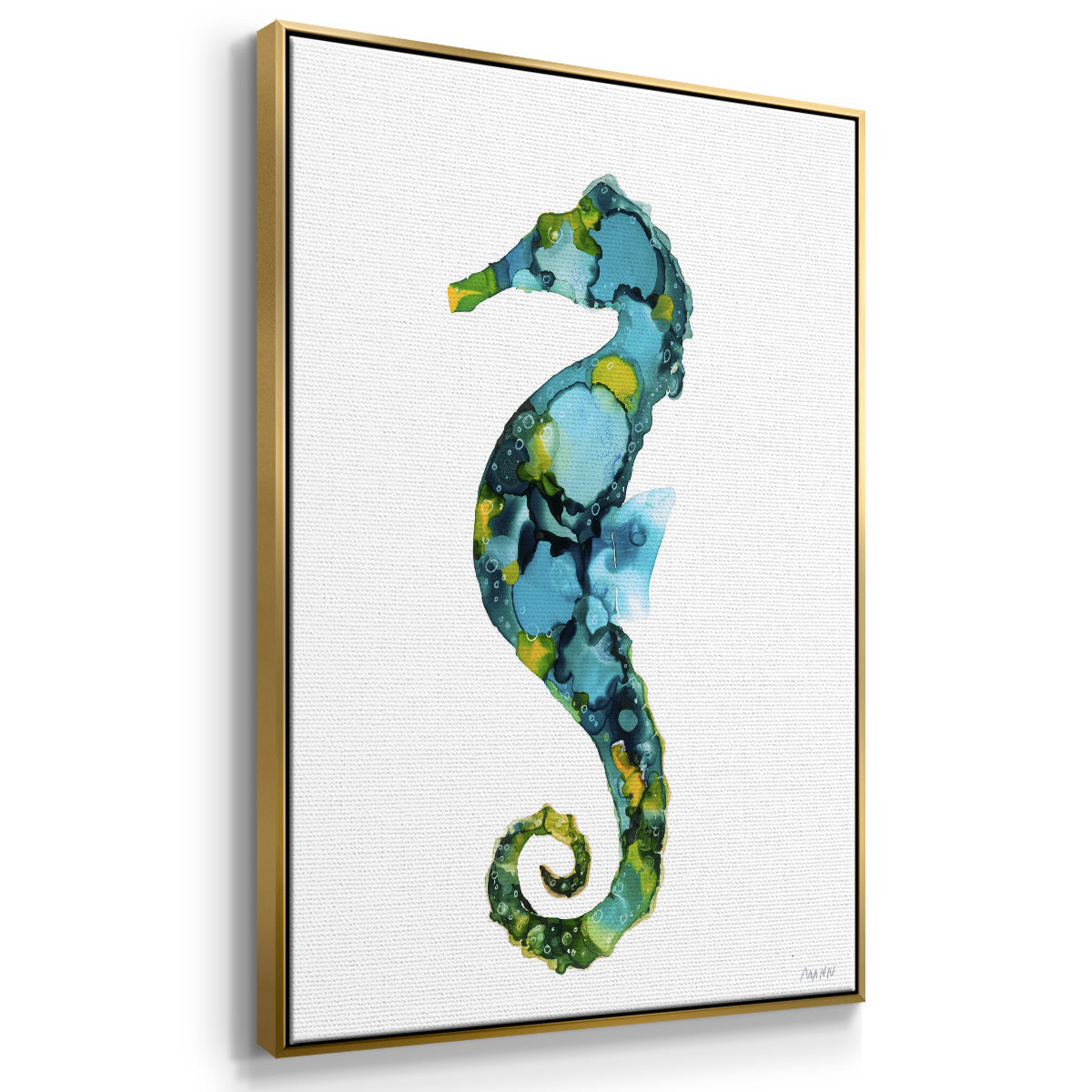 Seahorse - Framed Premium Gallery Wrapped Canvas L Frame - Ready to Hang