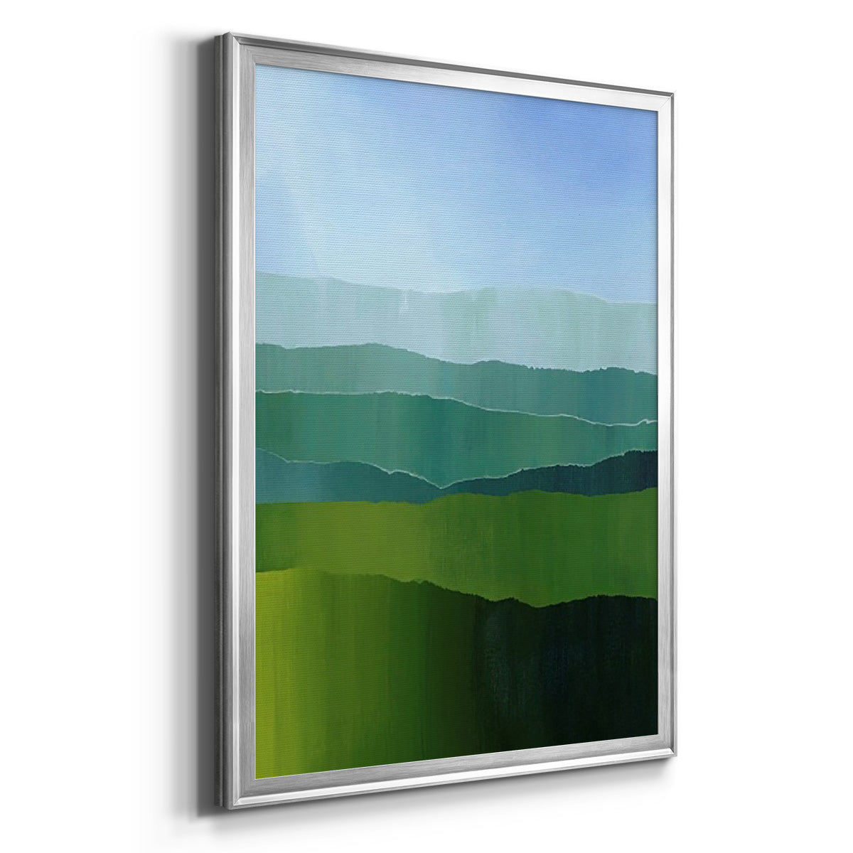 Blue Ridge Fade II - Modern Framed Canvas Print