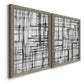 Line Meditation I - Premium Framed Canvas 2 Piece Set - Ready to Hang