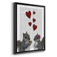 Squirrel Love - Modern Framed Canvas Print