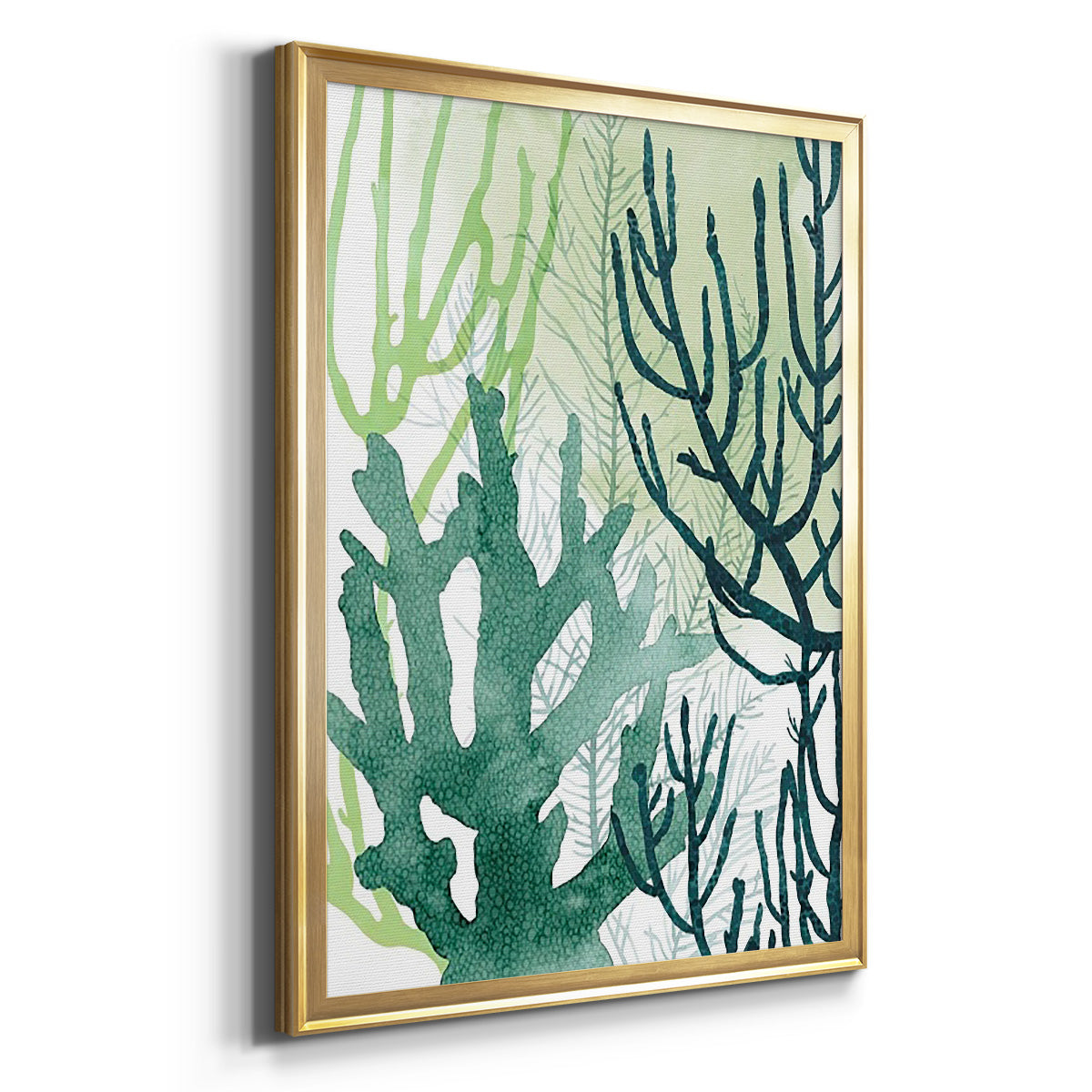 Textured Coral I - Modern Framed Canvas Print