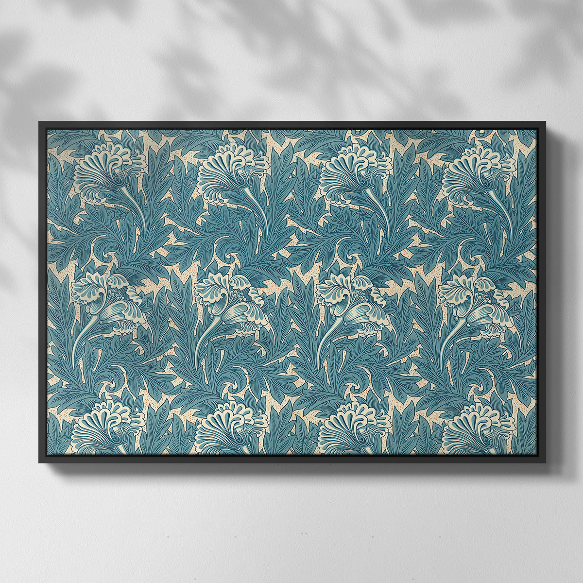 Tulip (Teal), 1875 - Floater Framed Canvas Print