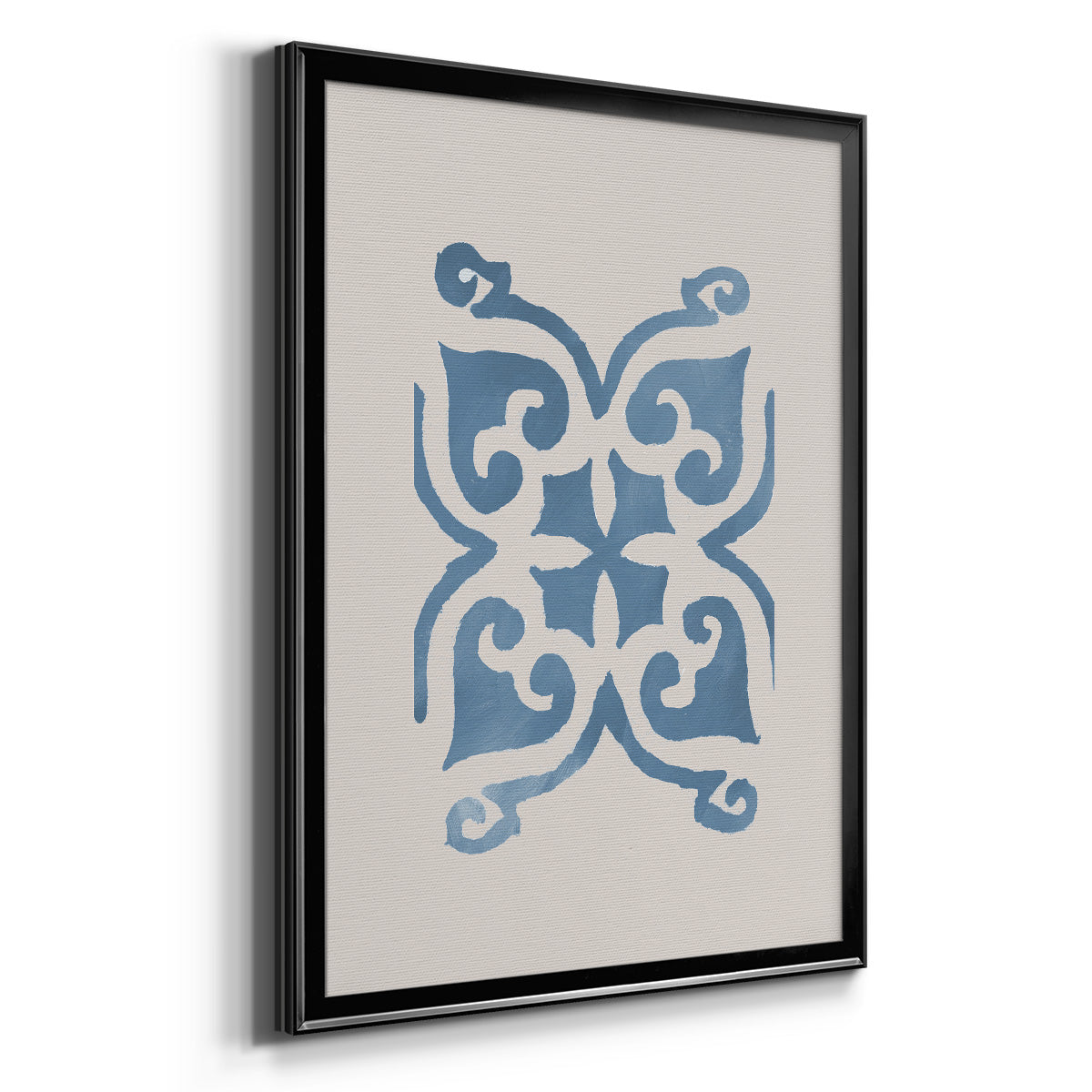 Monochrome Terra Mesa Tile II - Modern Framed Canvas Print