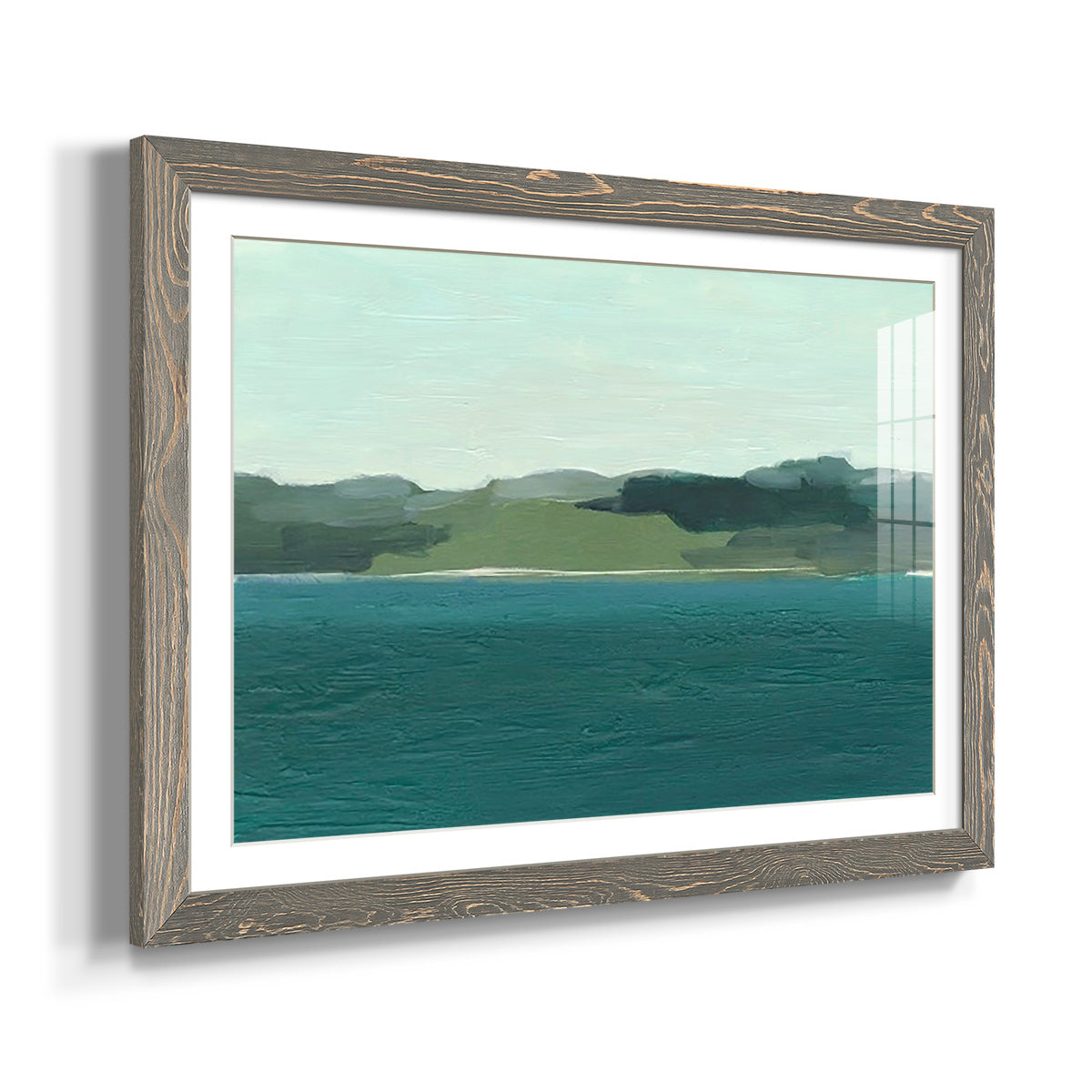 Calming Lake View I - Barnwood Framed Art Print