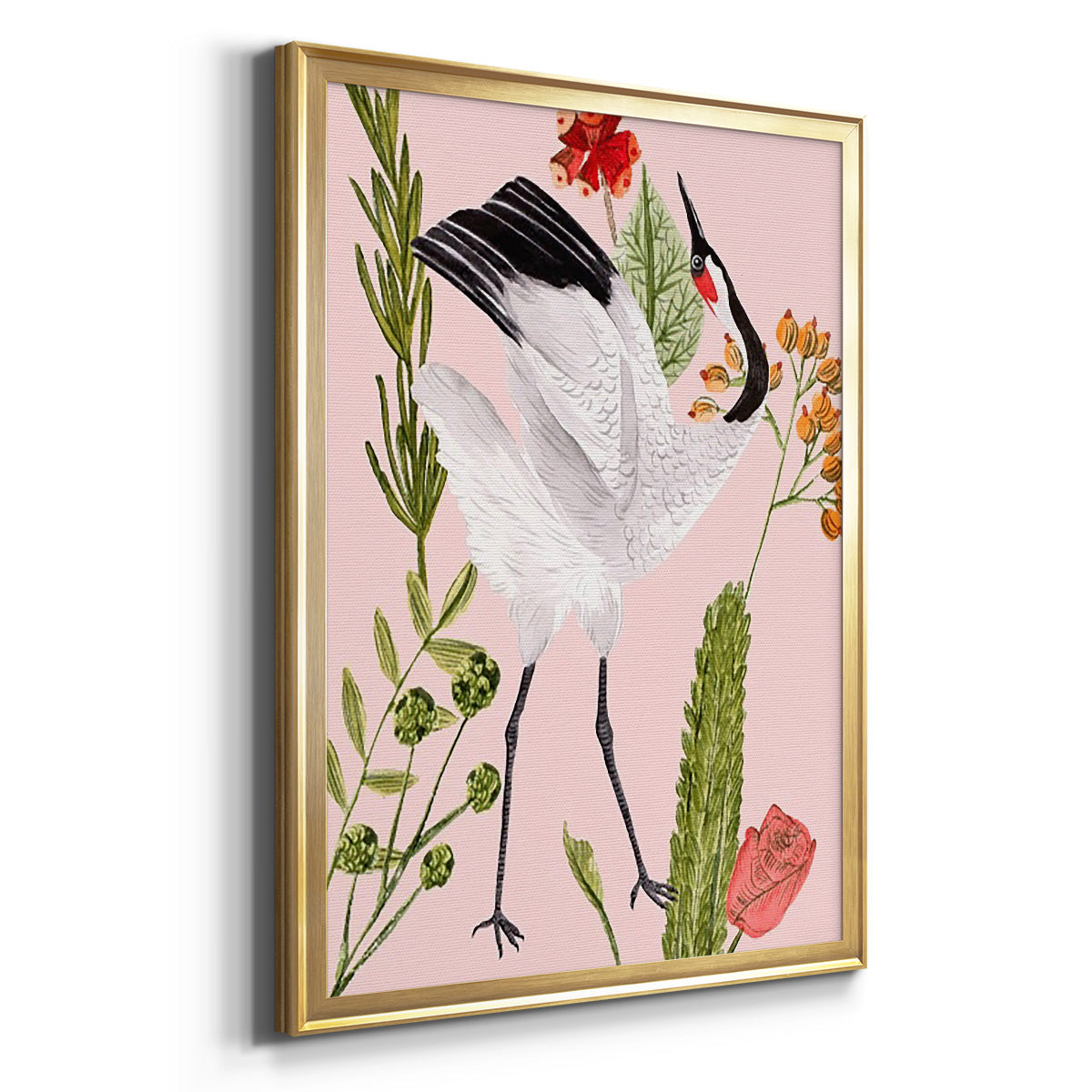 Birds in Motion VI - Modern Framed Canvas Print