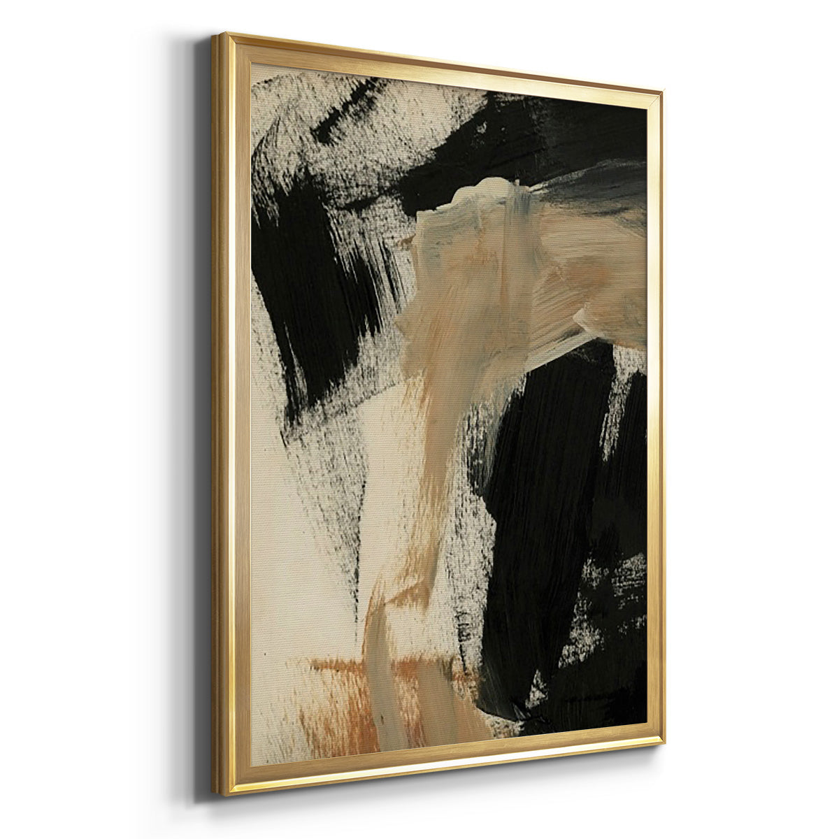 Baked Paintstrokes IV - Modern Framed Canvas Print