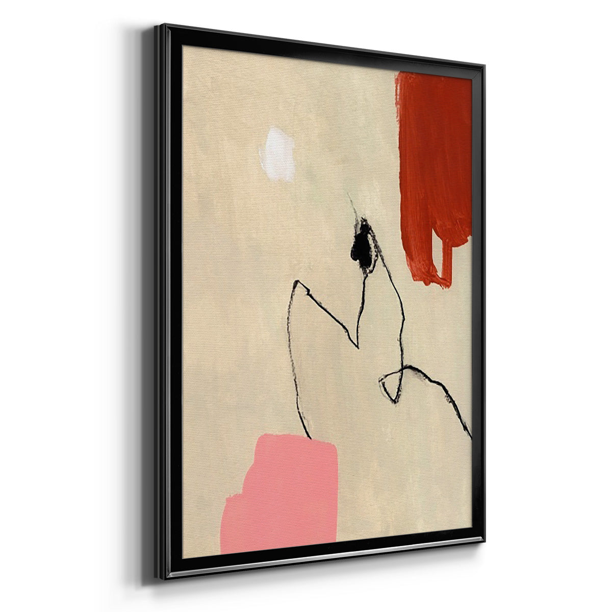 Terra Rosa Abstract II - Modern Framed Canvas Print