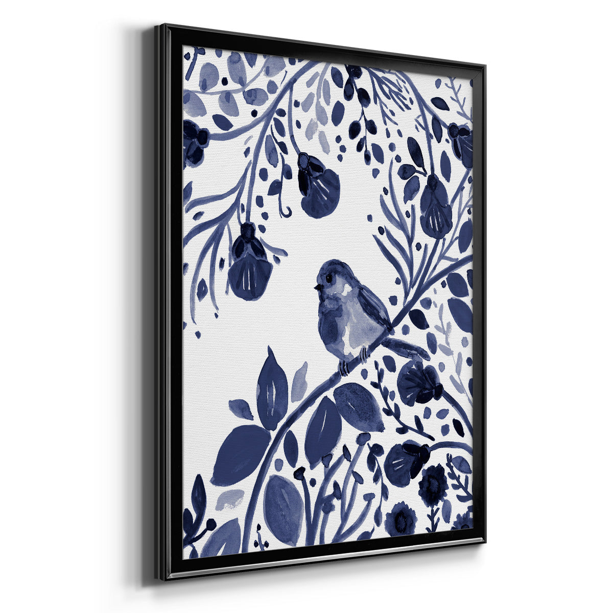 Indigo Song II - Modern Framed Canvas Print