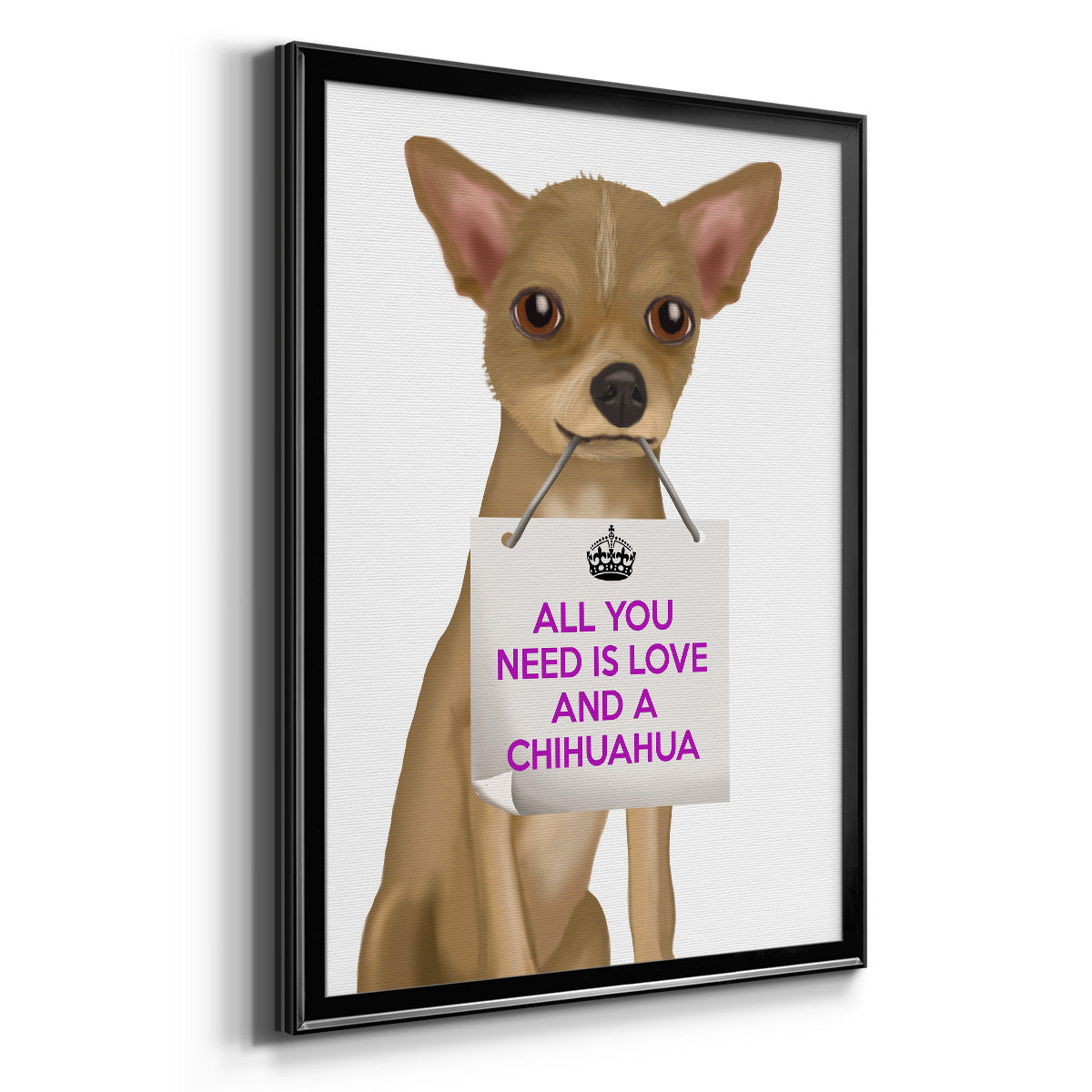 Love and Chihuahua - Modern Framed Canvas Print