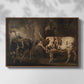 Portraits of Two Extraordinary Oxen, Property of the Earl of Powis, 1814 - Floater Framed Canvas Print