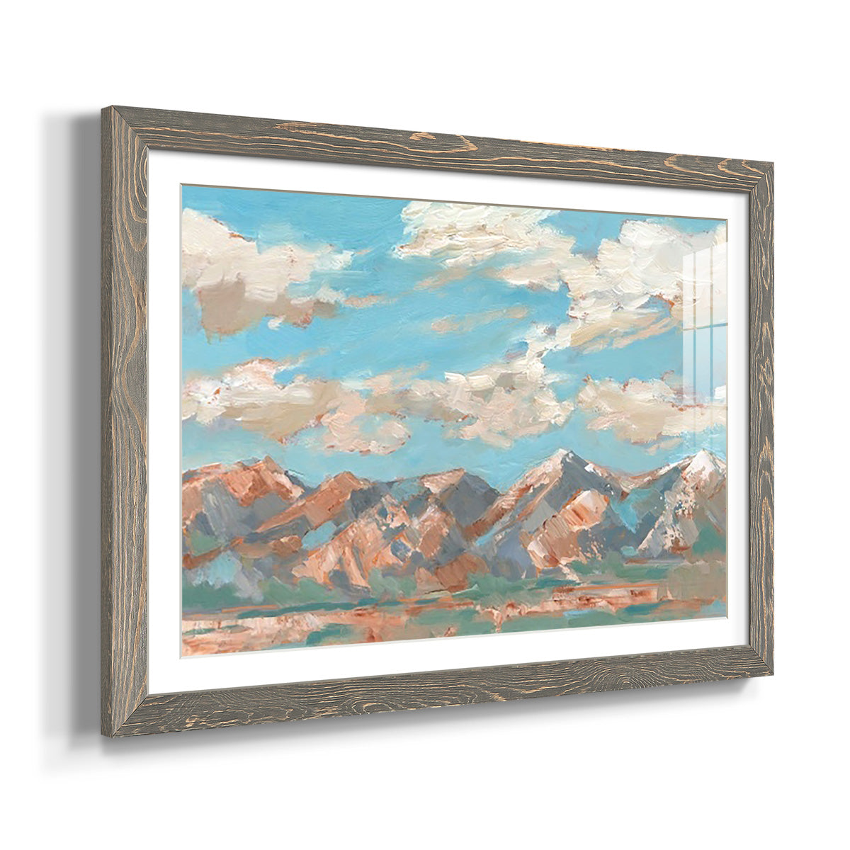Pastel Western Vista I - Barnwood Framed Art Print