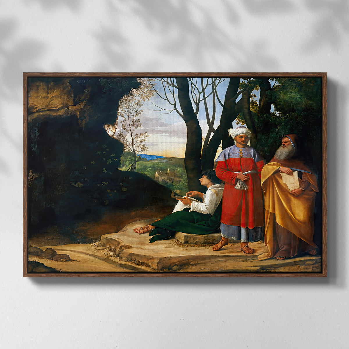 The Three Philosophers, c. 1508-1509 - Floater Framed Canvas Print