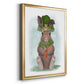 Rabbit Carrot Hat - Modern Framed Canvas Print