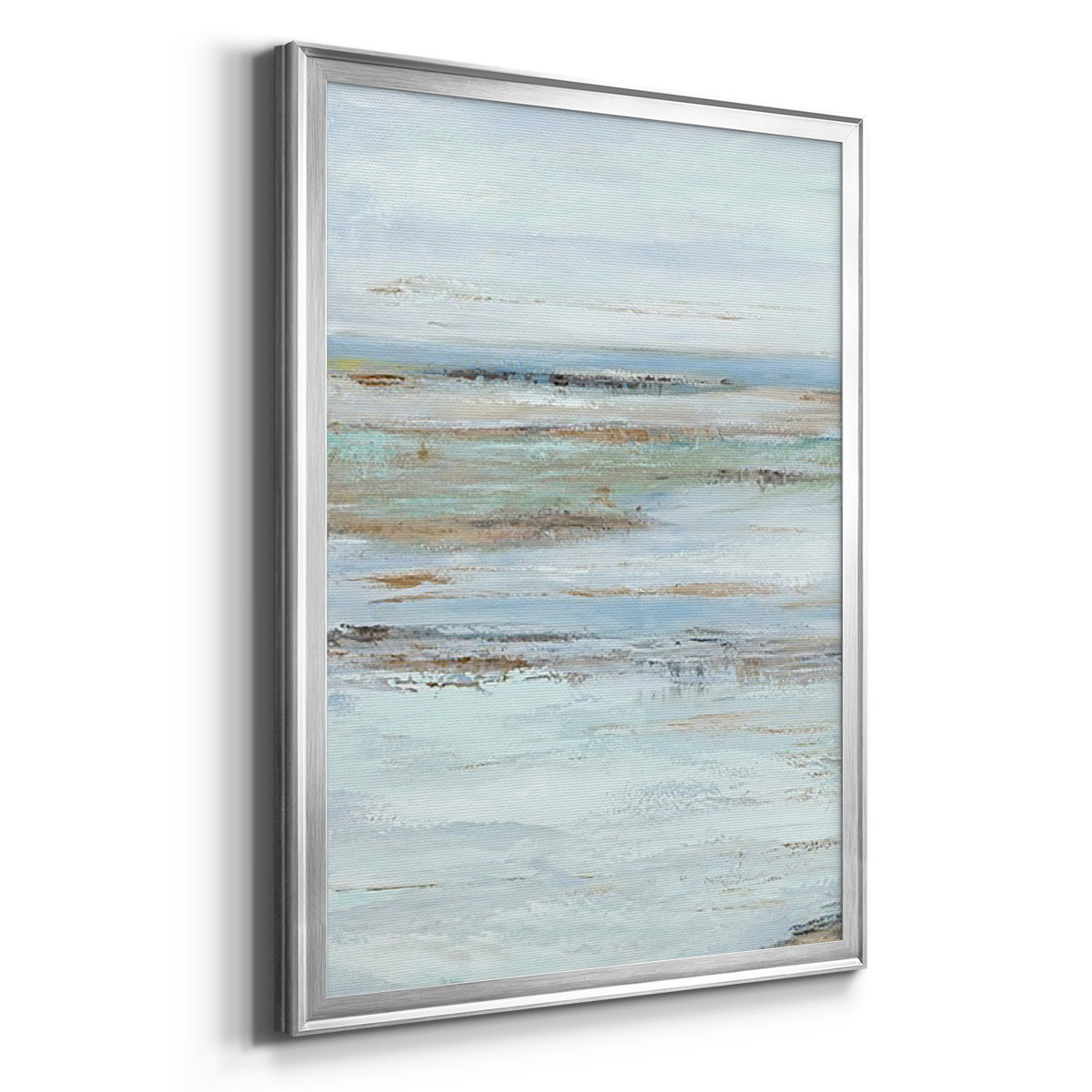 Muted Misty Marsh I - Modern Framed Canvas Print