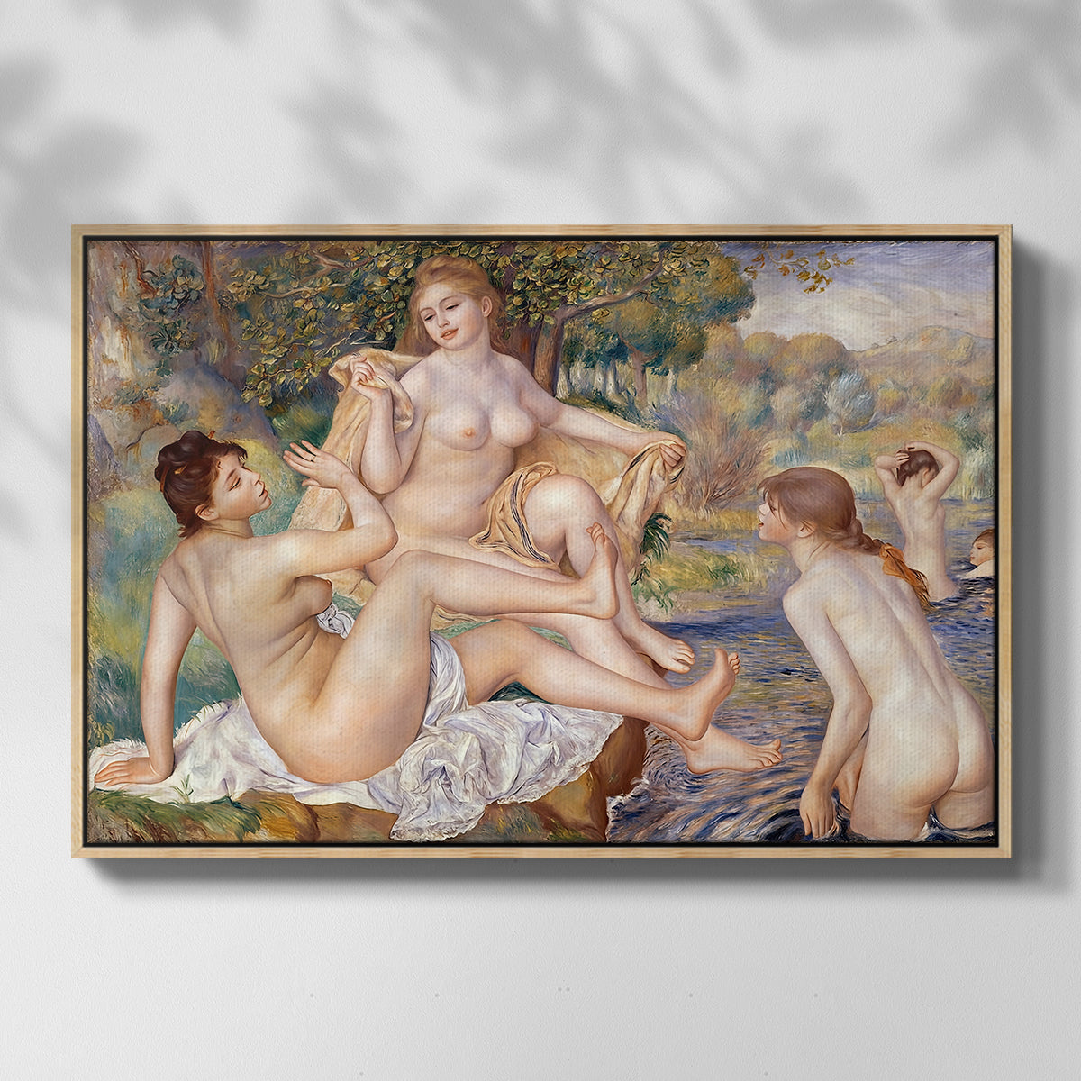 The Large Bathers, 1884-1887 - Floater Framed Canvas Print