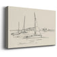 Coastal Contour Sketch I - Canvas Art Print