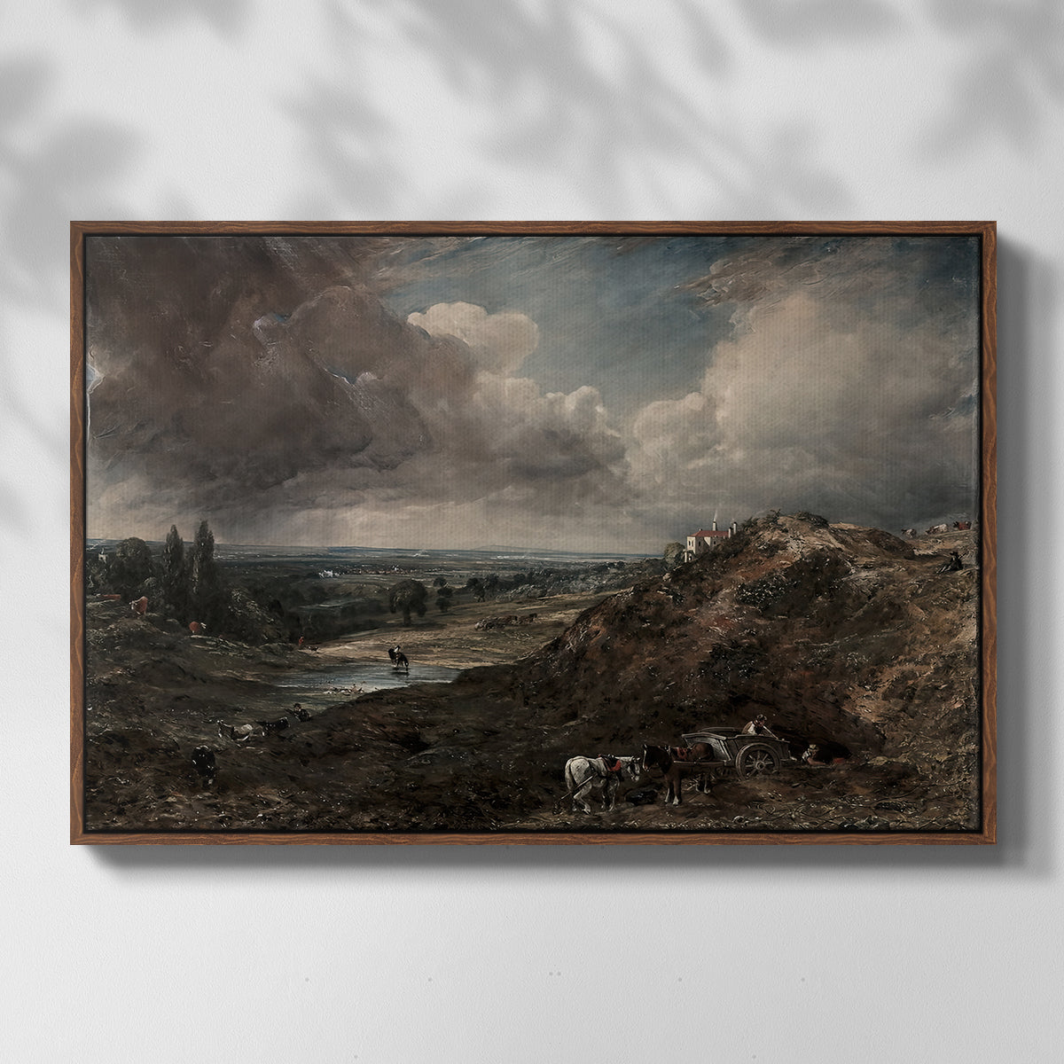 Branch Hill Pond, Hampstead Heath, c. 1828 - Floater Framed Canvas Print