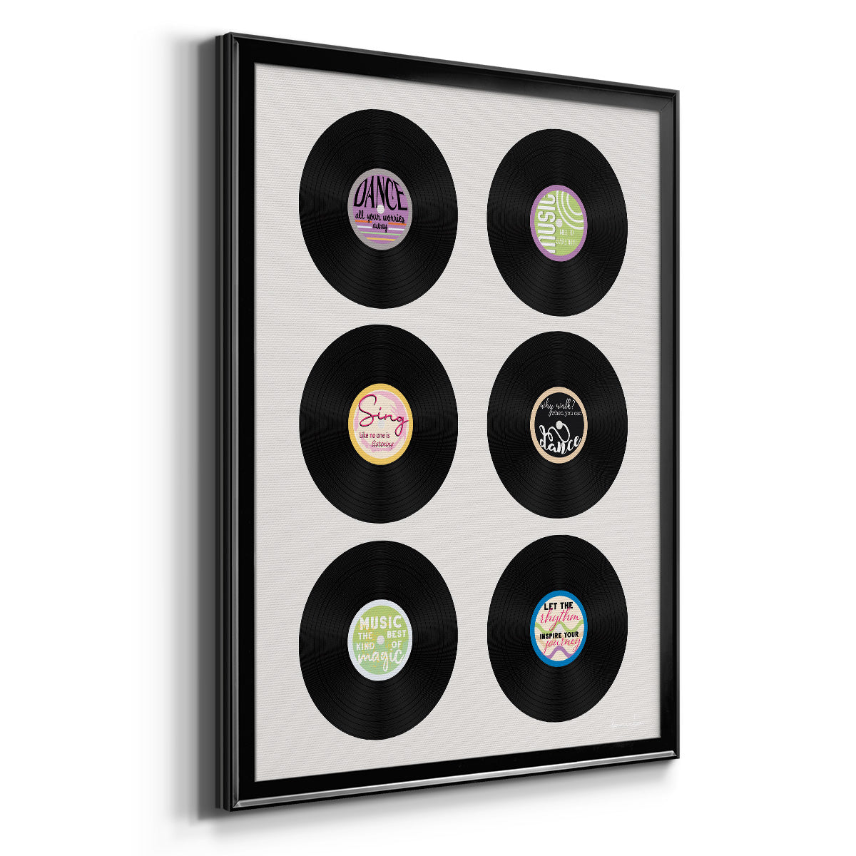 Vinyl Inspiration - Modern Framed Canvas Print