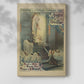 Canvas art print of a vintage design with soft tones and detailed illustration with a soft shadow on a white background.