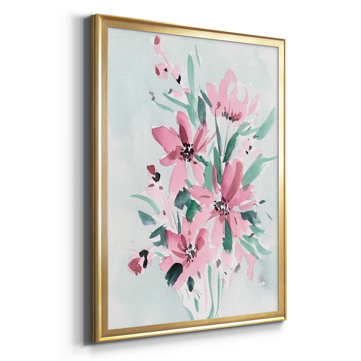 Posy Blooms I - Modern Framed Canvas Print