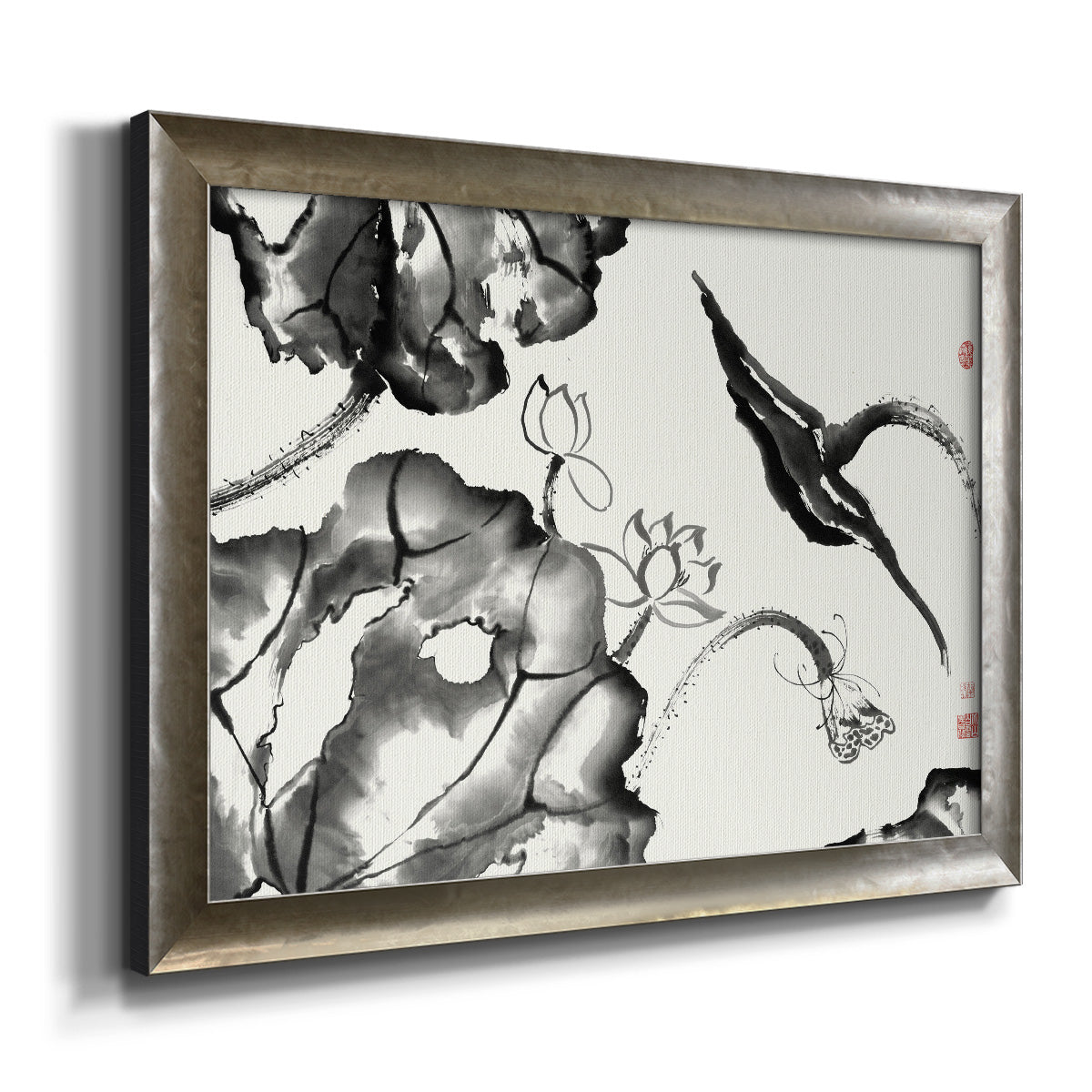 Lotus Study II Premium Framed Canvas- Ready to Hang