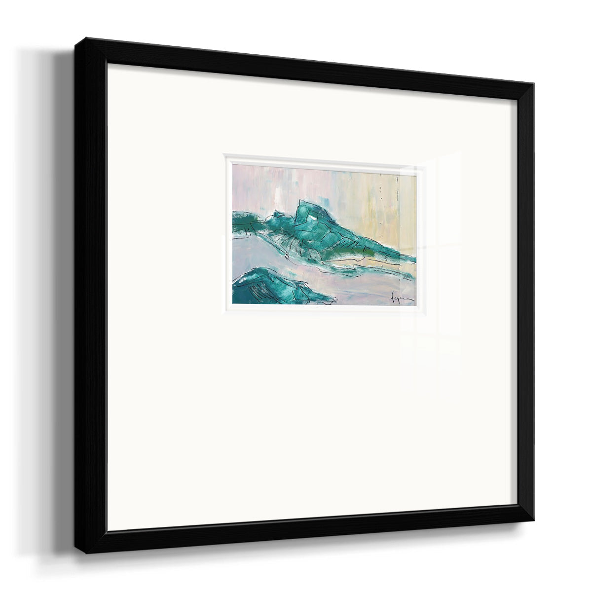 No tears for the Mountain Premium Framed Print Double Matboard