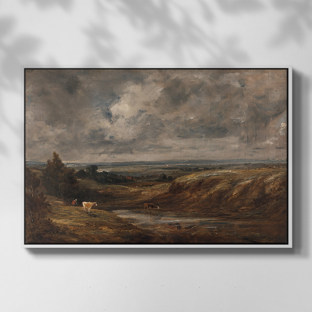 Hampstead Heath, 1825 - Floater Framed Canvas Print
