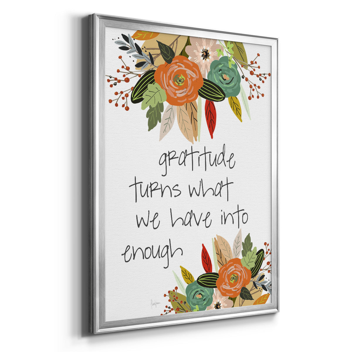 Illustrated Impressions II - Modern Framed Canvas Print