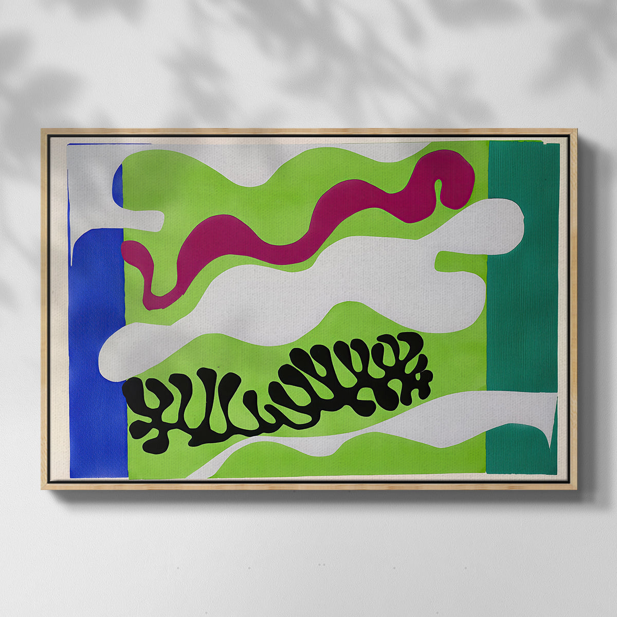 The Lagoon (Le lagon), from Jazz, 1947 - Floater Framed Canvas Print