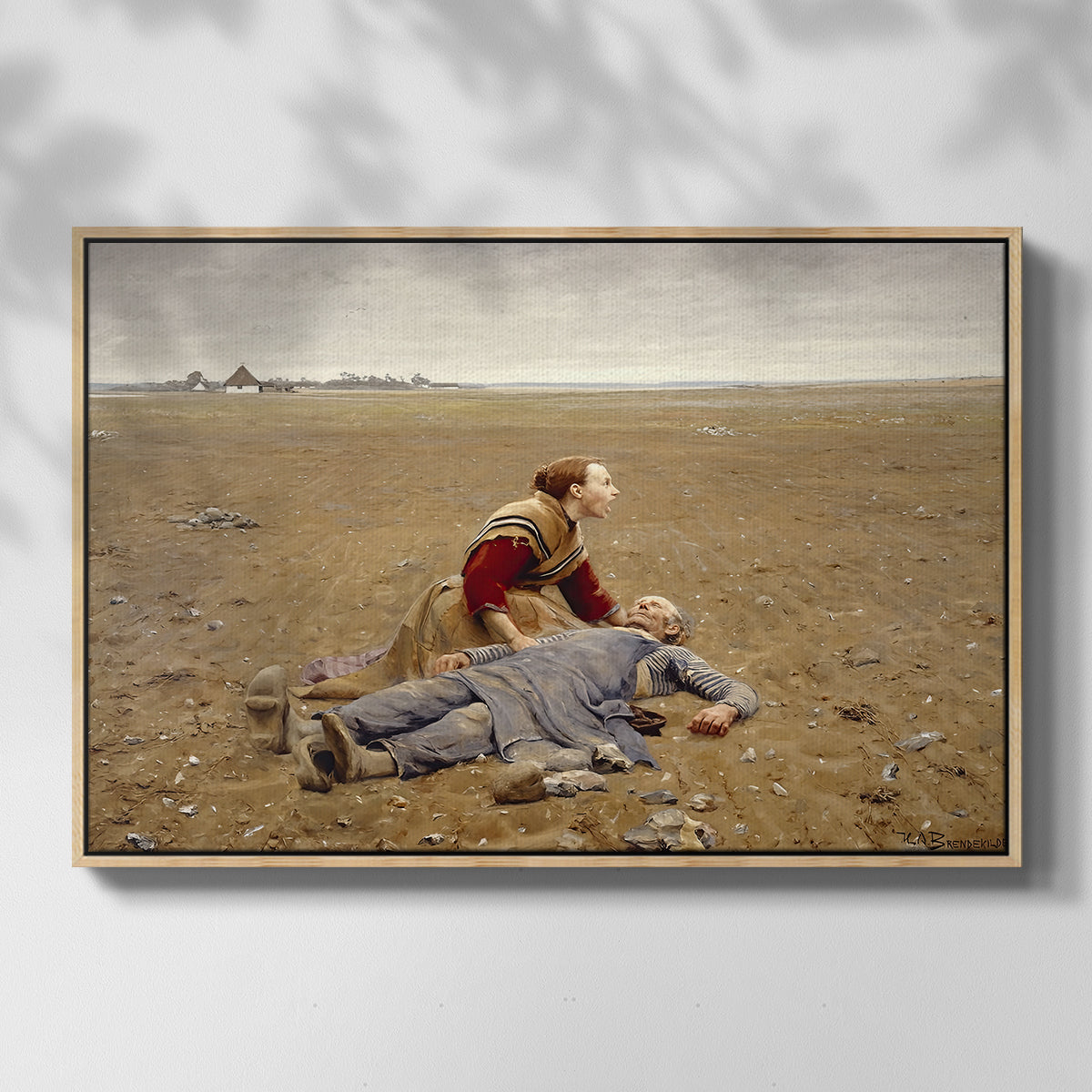 Worn Out (Udslidt), 1889 - Floater Framed Canvas Print