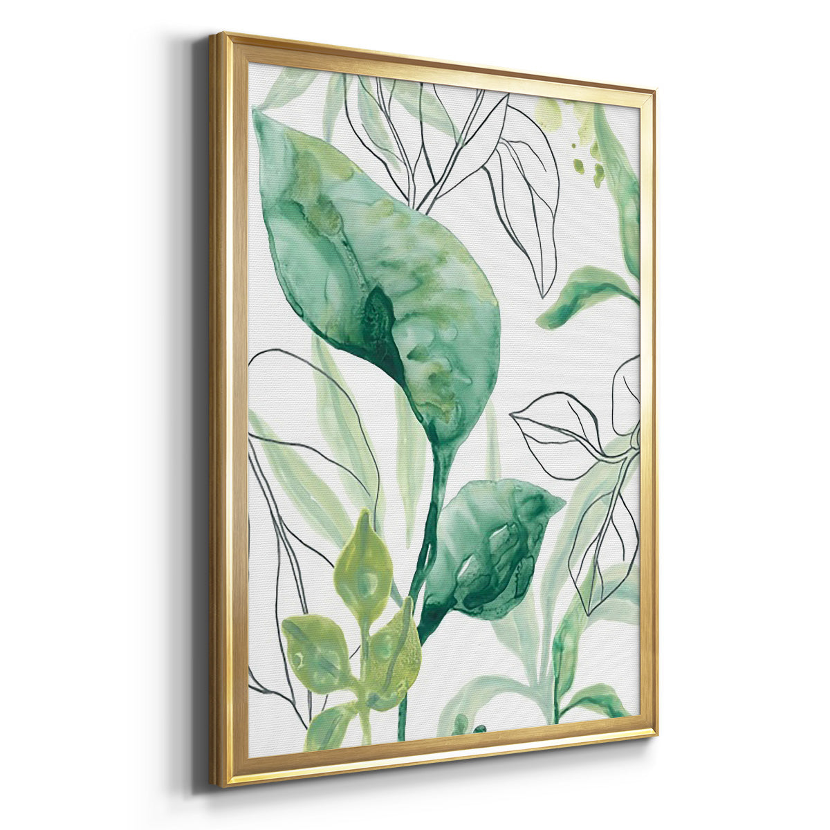 Tropical Palm Chorus I - Modern Framed Canvas Print