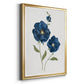 Blue Poppies - Modern Framed Canvas Print