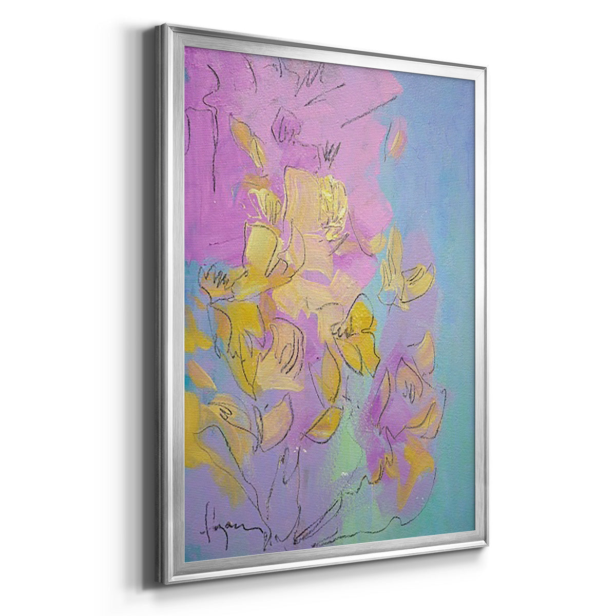 Dancing Heart - Modern Framed Canvas Print