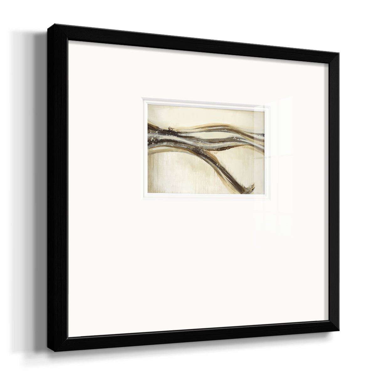 Catching a Metallic Wave Premium Framed Print Double Matboard